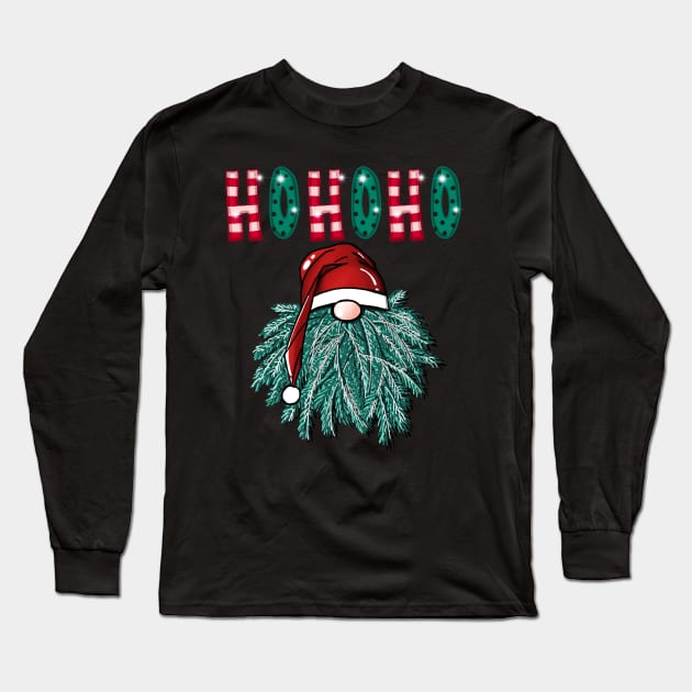 Christmas Gnome Long Sleeve T-Shirt by Dizzy Lizzy Dreamin